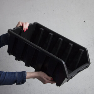 Lagerbox mit 24 Liter Fassungsvermgen in Schwarz