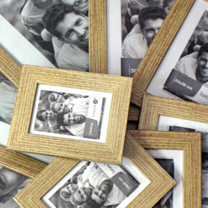 Stand- und Wandrahmen, Holz, Glasscheibe, 13 × 18 cm, Fotorahmen