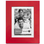 Rahmen rot, Holz-Bildrahmen 18 × 24 cm, Echtholz-Standrahmen