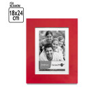Rahmen rot, Holz-Bildrahmen 18 × 24 cm, Echtholz-Standrahmen