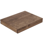 Deckel Holzkiste für DIN-A4-Formate in Eiche Dunkel 32 x 25 cm