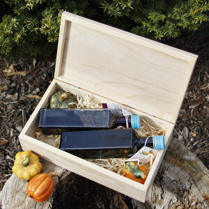 Kiste mit Klappdeckel, Holzkiste 28,5 x 16,5 x 8 cm