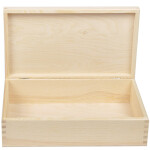 Kiste mit Klappdeckel, Holzkiste 28,5 x 16,5 x 8 cm