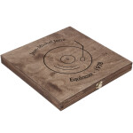 Holzkiste mit Klappdeckel 35 x 35 x 3,5 cm in Eiche Dunkel