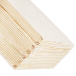 Unbehandelte Teekiste aus Holz, 6 Unterteilungen, 22,5 × 16,5 × 8 cm