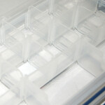 Transparentes Kleinteilemagazin 23 x 12 x 3,5 cm Klarsichtbox