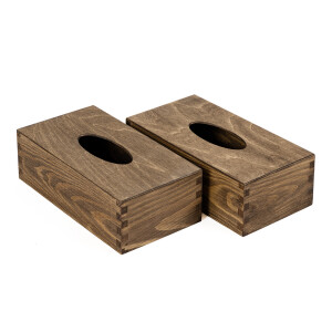 Kosmetiktuchspender aus Holz, Einfüllung von unten, 26 × 14 × 9 cm