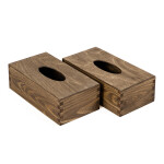 Kosmetiktuchspender aus Holz, Einfüllung von unten, 26 × 14 × 9 cm