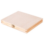 Holzschachtel mit Deckel und Schloss, Merci Schachtel 22 x 18 x 3 cm