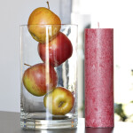 Stumpenkerze aus Stearin 20 cm hohe Duftkerze, Schwarze Johannisbeere