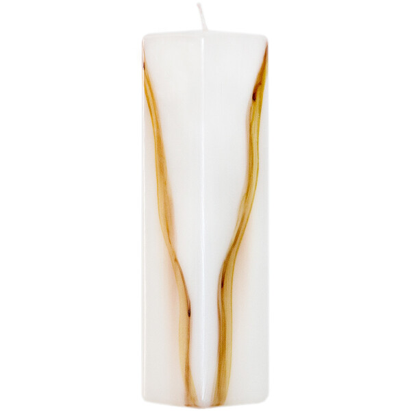 Elegante Tornado Hochzeitskerze in verwaschener Weißnuance