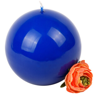 Große blaue Kugelkerze, 12 cm Durchmesser,...