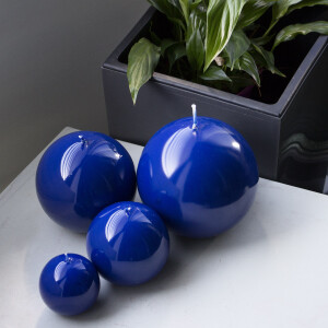 Große blaue Kugelkerze, 12 cm Durchmesser,...