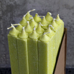 Tafelkerzen, quadratische Duftkerzen 16er-Set, Zitronenduft, Kerzen