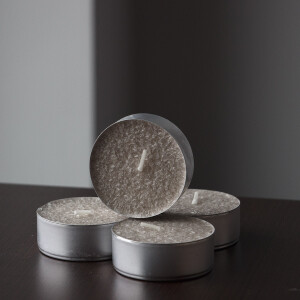 Teelichter, Duftkerzen aus Stearin, Duft indische Seide, 4er-Set