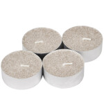 Teelichter, Duftkerzen aus Stearin, Duft indische Seide, 4er-Set