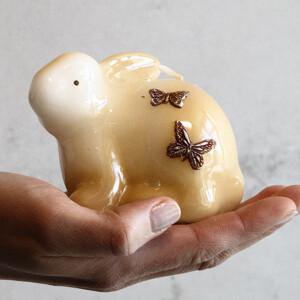 Osterhase, Dekorationskerze aus Wachs, Osterkerze, Hasenkerze