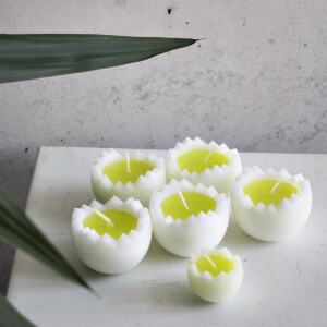 Osterkerzen als Eierschalen 6er Set Schwimmkerzen, Eierkerzen