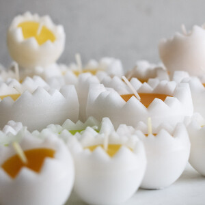 Osterkerzen als Eierschalen 6er Set Schwimmkerzen, Eierkerzen