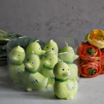 Osterkerzen, Entchen aus Wachs zu Ostern 7er-Set Stearinkerzen