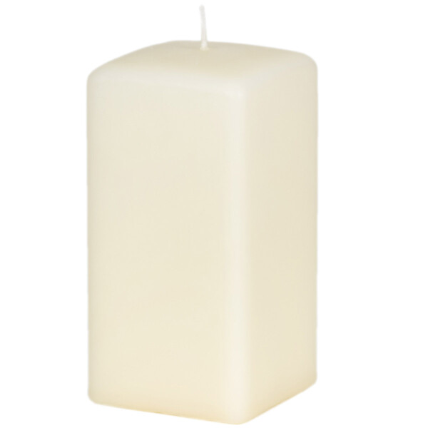 Quadratische Stumpenkerze, Kerze als in Beige, Kirchenkerze