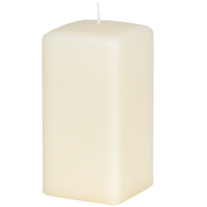 Quadratische Stumpenkerze, Kerze als in Beige, Kirchenkerze