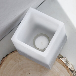 Lampion Windlicht Weihnachtskerze mit Eulenmotiv und Teelicht