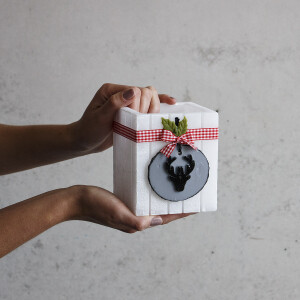 Lampion mit Teelicht zu Weihnachten, Weihnachtskerze, Kerze, Windlicht