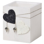 Hochzeitskerze, quadratisches Windlicht aus Wachs, Lampion