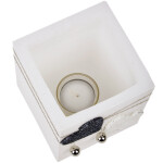 Hochzeitskerze, quadratisches Windlicht aus Wachs, Lampion