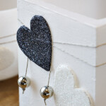 Hochzeitskerze, quadratisches Windlicht aus Wachs, Lampion