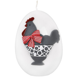 Osterkerze, großes Osterei aus Wachs, Osterhenne...