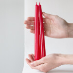 Tafelkerzen, Spitzkerzen in Rot 2er Set, Leuchterkerzen