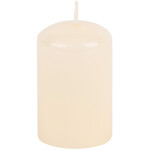 Kleine Stumpenkerze, Tafelkerze in Beige