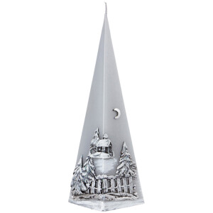 Große Pyramidenkerze mit Weihnachtsmotiv aus Wachs,...