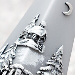 Große Pyramidenkerze mit Weihnachtsmotiv aus Wachs, Adventskerze