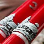 Tafelkerzen mit Weihnachtsmotiv, Leuchterkerzen, Spitzkerzen