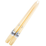 Leuchterkerzen zu Weihnachten mit Motiv aus Wachs, Spitzkerzen