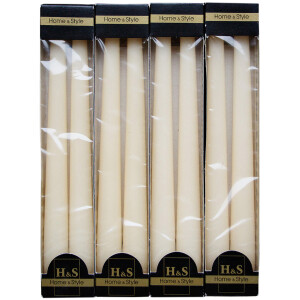 Glänzende Stabkerzen im 8er-Pack für festliche...