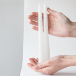 Weiße Stabkerzen für festliche Stimmung und Ambiente 8er Set