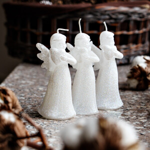 Kerze in Form einer Fee, Weihnachtsfee, Weihnachtskerze, Figurenkerze