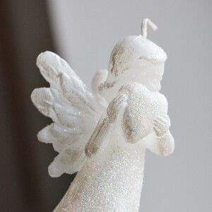 Kerze in Form einer Fee, Weihnachtsfee, Weihnachtskerze, Figurenkerze