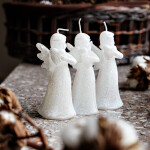 Kerze in Form einer Fee, Weihnachtsfee, Weihnachtskerze, Figurenkerze