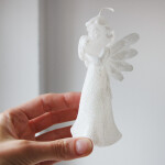 Kerze in Form einer Fee, Weihnachtsfee, Weihnachtskerze, Figurenkerze