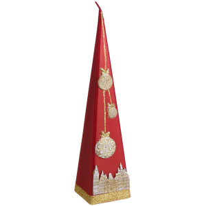 Pyramidenkerze mit 33 cm Höhe, Adventskerze mit...