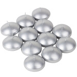 Schwimmkerzen in Metallic-Silber 12er-Set, Teelichter