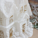 Kerze zu Weihnachten, ein Haus aus Wachs, Figurenkerze