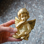 Engelskerze in Gold Filigrane Handarbeit für dein Zuhause