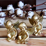 Engelskerze in Gold Filigrane Handarbeit für dein Zuhause