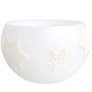 Windlicht aus Wachs, mit Teelichthalter, Rillendesign,...